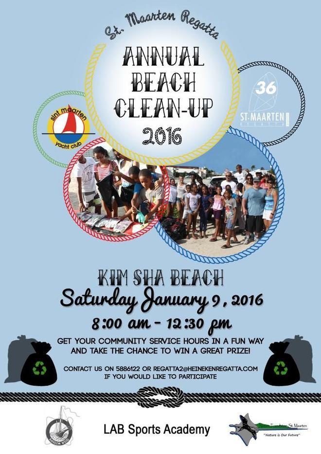 Beach Clean-Up - St. Maarten Regatta © David Hearsum